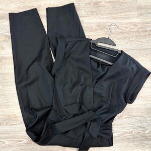 J. CREW Collection Black lightweight wool jumpsuit Size 00 Formal Wear Cocktail